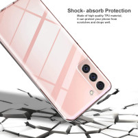 Луксозен ултра тънък Поли-Карбонов комплект предна и задна част със силиконова ТПУ рамка 360° Body Guard за Samsung Galaxy S21 Plus G996 кристално прозрачен